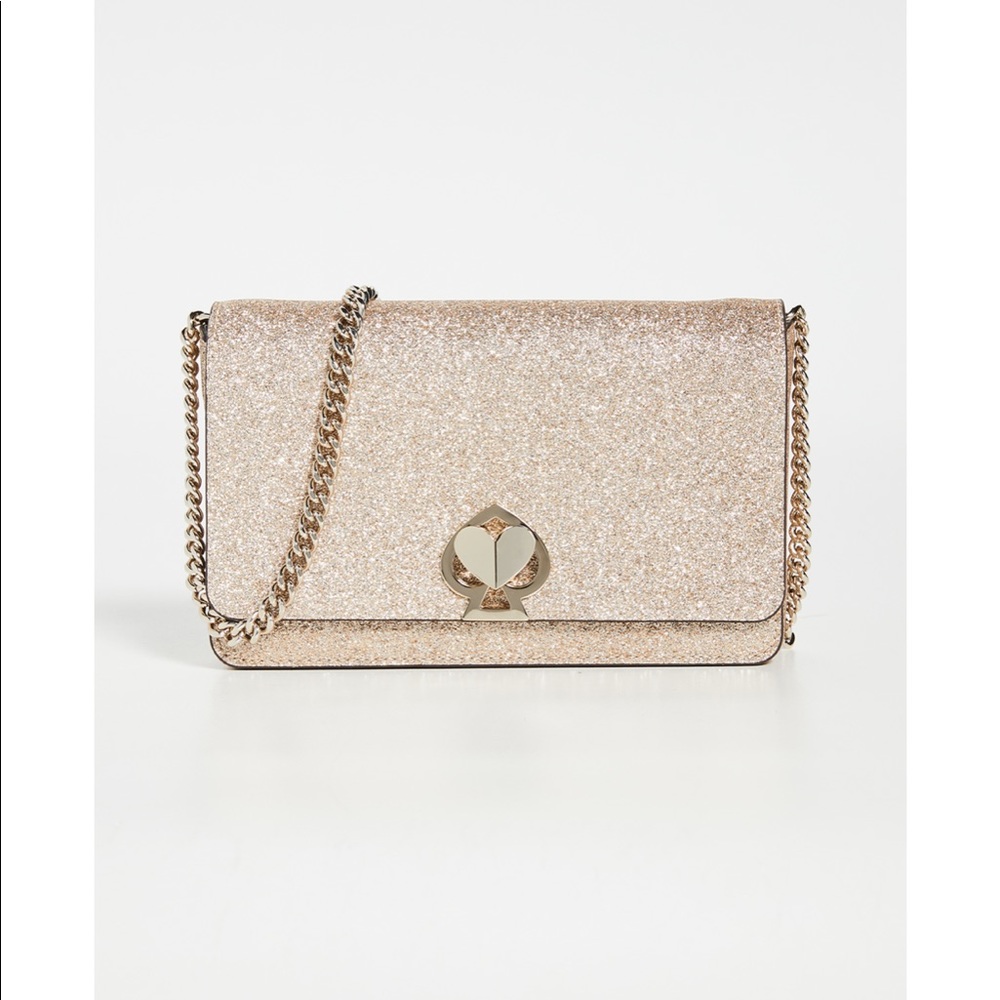 Kate Spade Nicola Shimmer Twistlock Chain Wallet